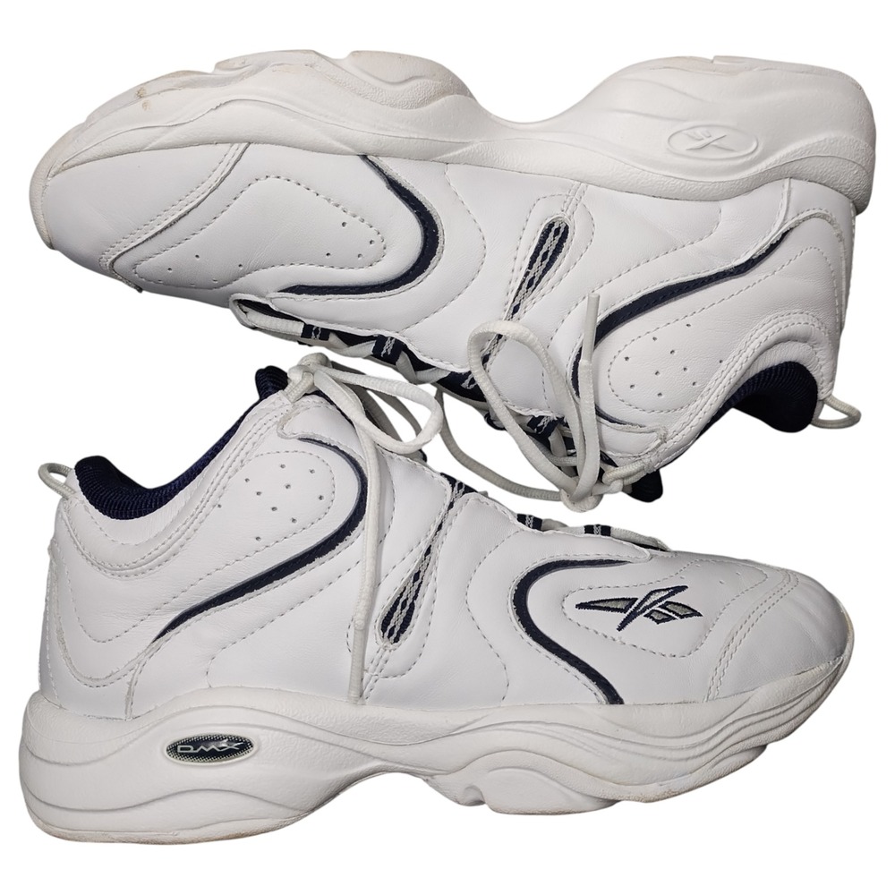 Reebok Rejuvenator Trainer DMX Sneakers Mens US 7.5 White Navy Athletic Lace Up
